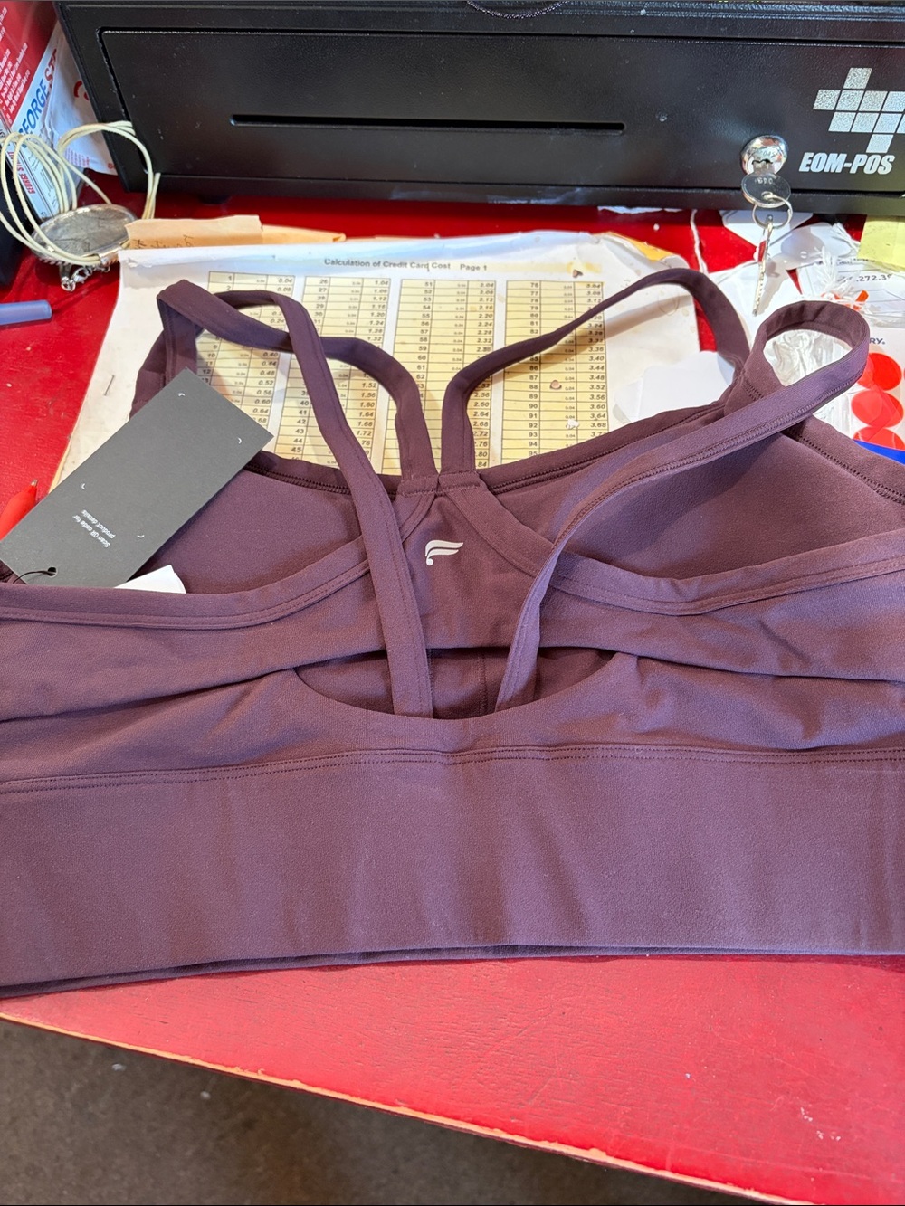 Fabletics Plum Double-Strap Sports Crop - Picture 5 of 5